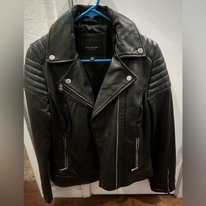 MARC NEW YORK black leather biker jacket